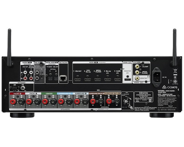 DENON AVR-X1100W AVアンプ DENON AVR-X1100W 7.2 4K Resyveris Wi-Fi/Bluetooth/AirPlay
