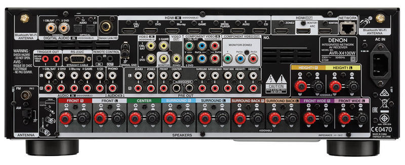 DENON AV AVR-X4100W AVアンプ ブラック AVR-X4100W DENON Tinklinis 7.2 HD AV imtuvas