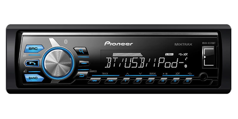 Automagnetola Pioneer MVH-X370BT Bluetooth USB su AUX įėjimu, iPod