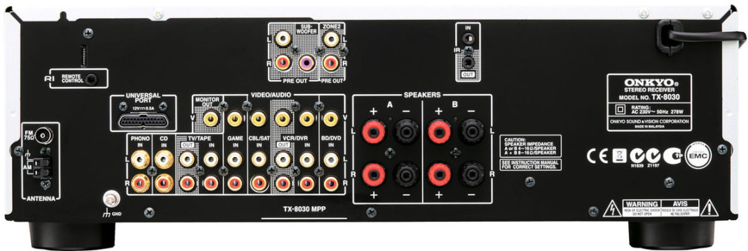 Stereo stiprintuvas ONKYO TX-8030 2.1 resyveris 2x180W FM/AM