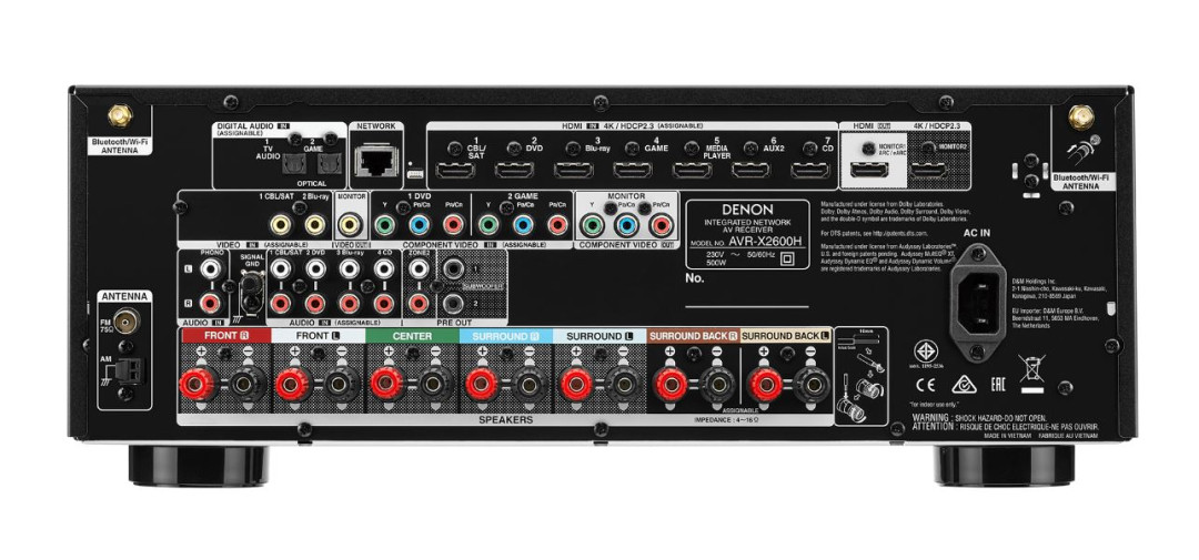 DENON AVR-X2600Ｈ AVアンプ Denon AVR-X2600H Namu kino stiprintuvas- tinklinis resyveris 7.2