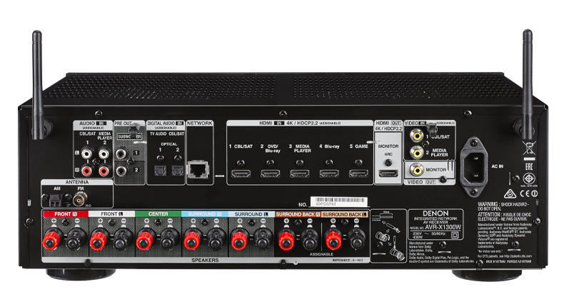 アンプ AVR-X1300W DENON Denon AVR-X1300W 7.2 HD namų kino stiprintuvas resyveris 7x175W