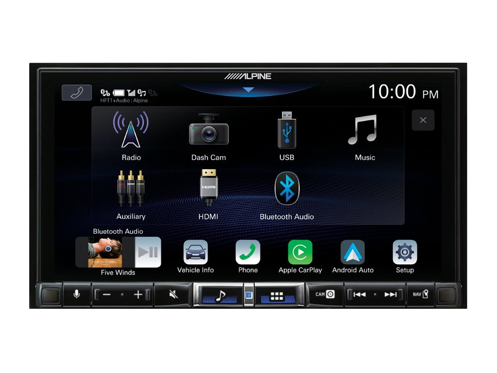 Alpine iLX-705DM 2DIN automobilinė multimedija 7″ HD ekranu, Apple