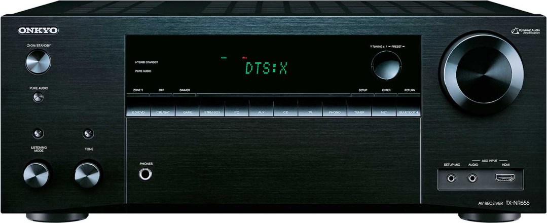 ONKYO TX-NR656 7.2 namų kino stiprintuvas 7x175W DTS:X Dolby Atmos