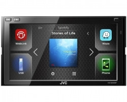JVC KW-M540BT grotuvas 6,8 colių lietimui jautriu ekranu (6,8 "WVGA) ir įmontuota" Bluetooth "(R) bevielio ryšio technologija ir WebLink palaikymu (waze navigacija, YouTube). | Nemokamas Pristatymas