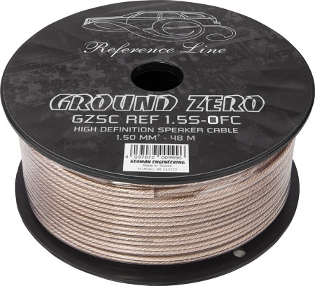 Ground Zero GZSC REF 1.5S-OFC Kolonėlių pajungimo kabelis 2 x 1.50 mm² Kaina už 1 m
