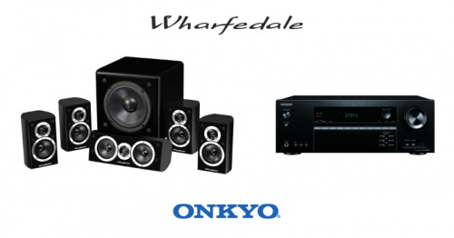 Namų kino komplektas Wharfedale DX1-SE  kolonėlės + Onkyo TX-NR474 5.1 kanalų namų kino stiprintuvas | Nemokamas Pristatymas