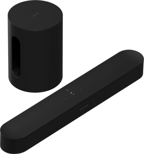 Sonos Beam (Gen2) soundbar'o ir Sonos SUB Mini, žemų dažnių garso kolonėlės komplektas | Visada geriausios Kainos garantija!