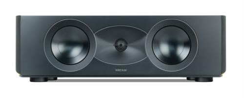 ARCAM R35C centrinė garso kolonėlė iš priekio su dviem 130 mm MCC garsiakalbiais