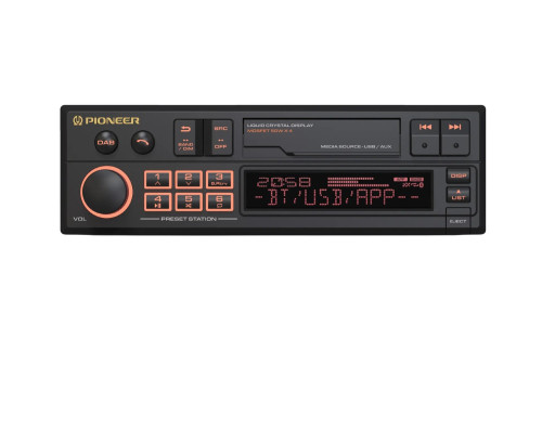 Pioneer SXT-C10PS Retro stiliaus automagnetola, Bluetooth, USB, 3 x RCA, Smart Sync App palaikymas, įrenginys suderinamas su Android bei Apple įranga | Nemokamas Pristatymas