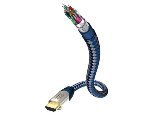 IN-AKUSTIK PREMIUM BLUE HDMI (0.75m) HS + ETHERNET kabelis