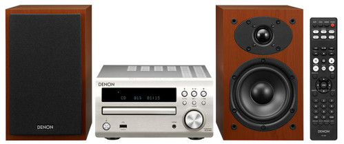 DENON HI-FI Sistema Stereo AV imtuvas su CD diskų grotuvu ir 2.0 garso kolonėlių komplektas D-M40 DAB+ 