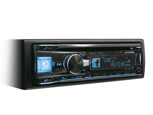Alpine CDE-195BT automagnetola su USB ir Bluetooth