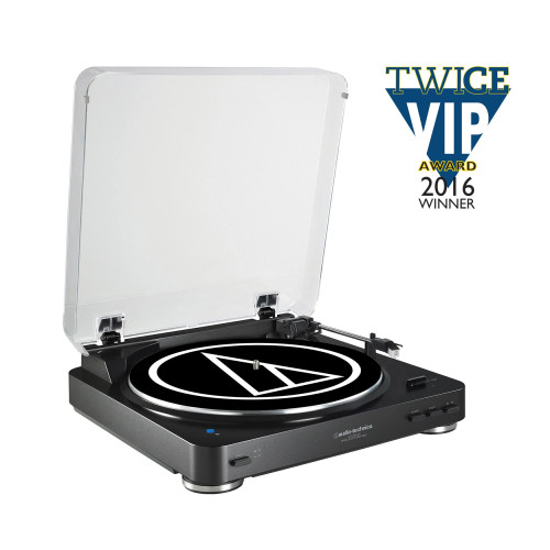 Audio-Technica AT-LP60BKBT automatinės belaidis plokštelių grotuvas >50 dB (DIN-B) 33-1/3 RPM, 45 RPM | Nemokamas Pristatymas