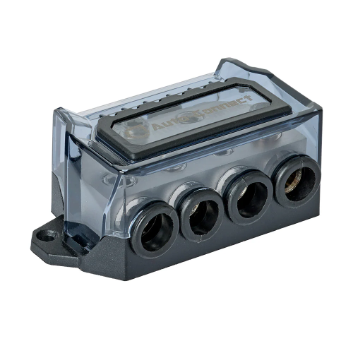 Auto Connect Power Distribution Block 53 mm², 2 to 4 – galios paskirstymo blokas, skirtas iš dviejų įėjimų paskirstyti maitinimą keturiems išėjimams