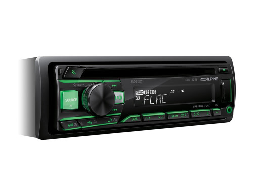 Alpine CDE-201R radijo imtuvas su CD/USB Vidinis garso stiprintuvas: 4 x 50 W Linijiniai išėjimai: 2 poros (2 V) | Nemokamas Pristatymas