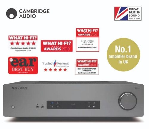 Cambridge Audio CXA61 integruotas stereo garso stiprintuvas Bluetooth aptX HD palaikymas, TOSLINK, DAC palaikymas | Nemokamas Pristatymas
