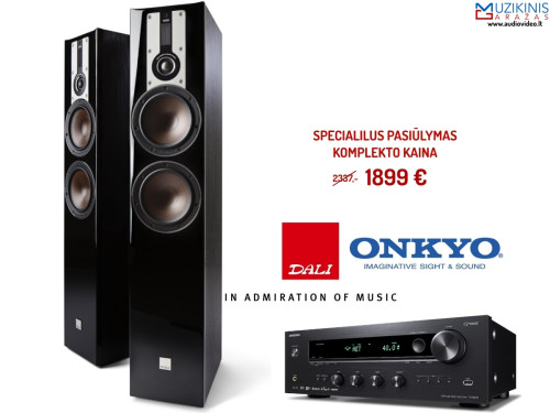 Stereo sistema Onkyo TX-8270 stereo 2.1 stiprintuvas resyveris 2x240W su DALI OPTICON 6 Grindininė kolonėlės 200w | nemokamas pristatymas
