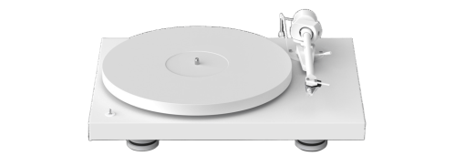 Pro-Ject Debut PRO B White Edition – aukštos klasės vinilo grotuvas/patefonas. Pavara: diržinė (belt-drive). Plokštelės greičiai: 33 1/3, 45 ir 78 aps./min. | Nemokamas Pristatymas