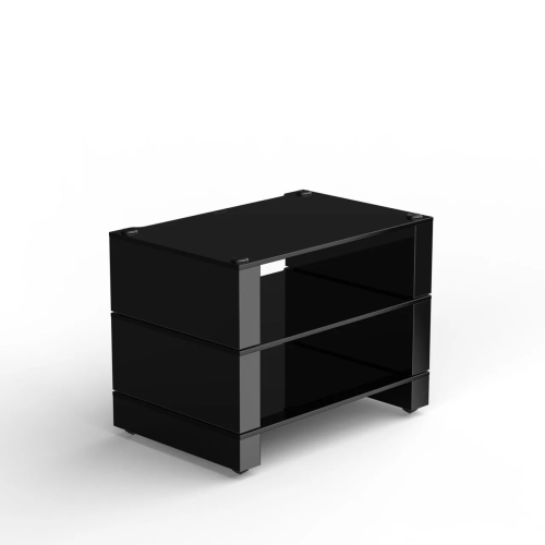Blok STAX 2G 3 SHELF Hi-Fi stovas, Black Glass / High Gloss Black apdaila