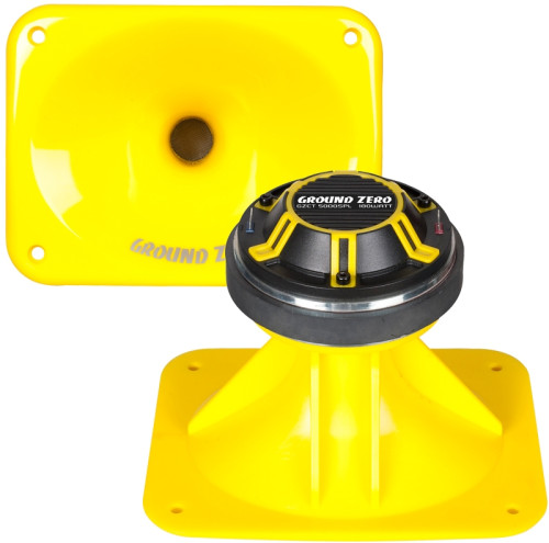 Ground Zero  GZCT 5000SPL  aukšto dažnio kompresiniai garsiakalbiai 200 x 150 mm / 8" x 5.9" 4 omai, 70 / 180 W, SPL 108 dB, 1.5 - 20 KHz 44,5 mm / 1.75"  | Nemokamas Pristatymas
