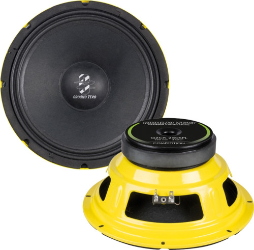 Ground Zero GZCK 250SPL žemų dažnių garsiakalbis 25 cm / 10" competition kick- / midwoofer 4 omai, 200 / 400 W, SPL 95 dB, 40 Hz - 6 KHz, 50 mm / 2" | Nemokamas Pristatymas