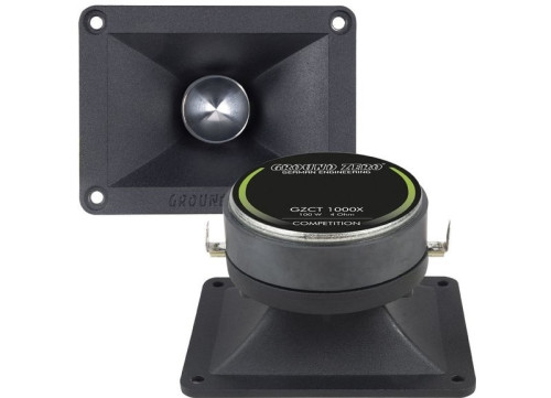 Ground Zero GZCT 3000X aukšto dažnio kompresiniai garsiakalbiai 102 x 102 mm / 4.02 x 4.02"  4 omai, 40 / 120 W, SPL 105 dB, 4 - 25 KHz 38 mm / 1,8" | Nemokamas Pristatymas