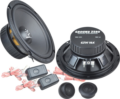 Ground Zero GZIC 16X 16,5 cm komponentai garsiakalbiai automobiliams 2 juostų kaina už komplektą 150W