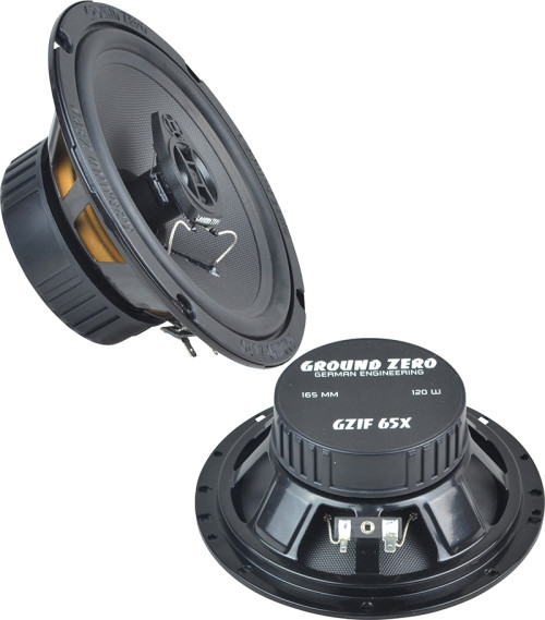Ground Zero Iridium GZIF 65FX 16,5 cm 2 juostų koaksialiniai garsiakalbiai automobiliui kaina už 2 vnt. 120W 