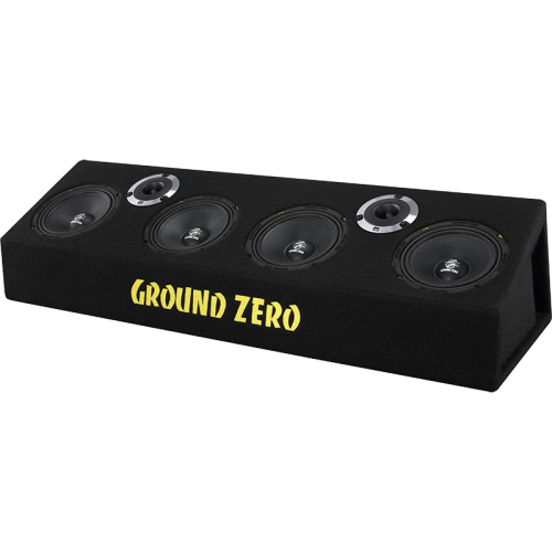 Ground Zero GZCB 16.2XSPL automobilinė SPL garso kolonėlė su keturiais 6,5 col. garsiakalbiais ir dviem aukštadažniais