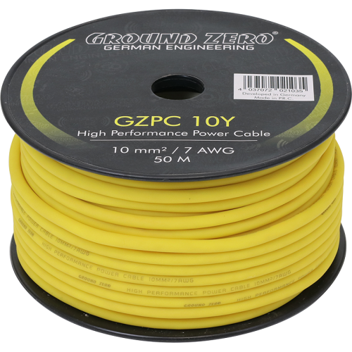 GROUND ZERO GZPC 10Y Maitinimo laidas 10 mm² Kaina už 1 m