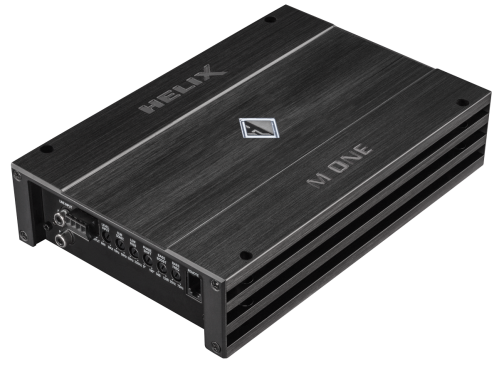 Helix M ONE garso stiprintuvas automobiliui monoblokas skirtas žemo dažnio garsiakalbiui D-Klasė RCA nuotolinis valdymas ADEP Start/Stop funkcija  RMS Galia 1 x 600 / 1,200W  | Nemokamas Pristatymas