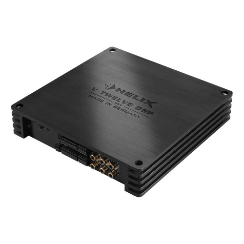 HELIX V TWELVE DSP MK2 - kompaktiškas, galingas stiprintuvas su procesoriumi, dažnių juosta 20 Hz - 22,000 Hz, DSP rezoliucija 64 Bit Galia: 12 x 120W RMS @ 2 Ohm 295 MHz (1.2 billion MAC operations/second) | Nemokamas Pristatymas 