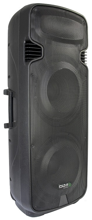 IBIZA Sound PORT238VHF-BT portabili garso kolonėlė 2X38cm akumuliatoriumi ir mikrofonais 1000W Max Bluetooth USB | nemokamas pristatymas