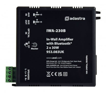 Adastra IWA230B į sieną montuojamas stiprintuvas su Bluetooth palaikymu | Visada geriausios Kainos garantija!