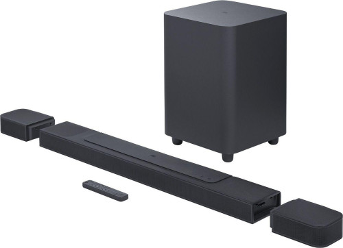 JBL BAR 1000, 7.1.4 kanalo soundbaro komplektas galia: 880W, dažnių juosta: 33Hz - 20kHz (-6dB), HDMI eARC, 4K Dolby Vision Passthough  | Nemokamas Pristatymas