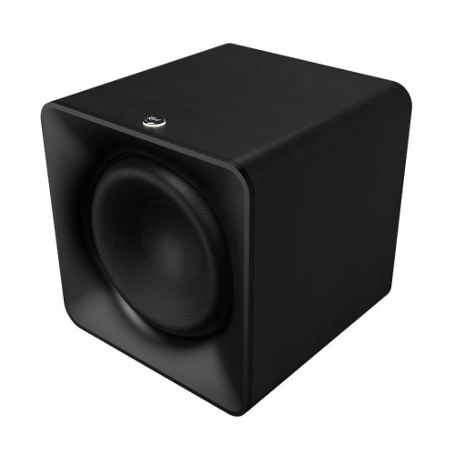 Klipsch Flexus Sub 200 belaidė 12″ žemų dažnių kolonėlė – vaizdas iš priekio ir šono