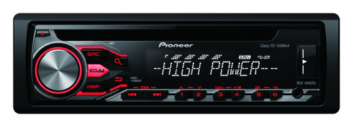 Pioneer DEH-4800FD magnetola automobiliui galingiausia rinkoje 4x100W Bluetooth USB CD AUX | nemokamas pristatymas