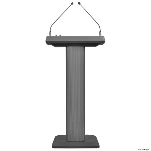 Chiayo LECTERN PRO UHF aktyvi konferencinė tribūna su dviem mikrofonais – vaizdas iš priekio