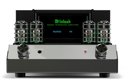 McIntosh MA252 – aukštos klasės 2 kanalų hibridinis integruotas stiprintuvas, derinantis lempinę ir tranzistorinę technologijas. Galia: 100 W vienam kanalui prie 8 omų, 160 W vienam kanalui prie 4 omų. | Nemokamas Pristatymas