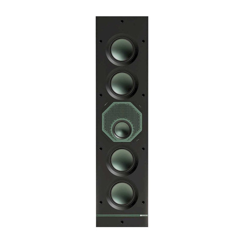 Monitor Audio W3L, juoda į sieną montuojama kolonėlė su RDT III garsiakalbiais, vaizdas iš priekio.