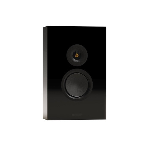 Monitor Audio Silver On-Wall 8G juoda sieninė kolonėlė kampu