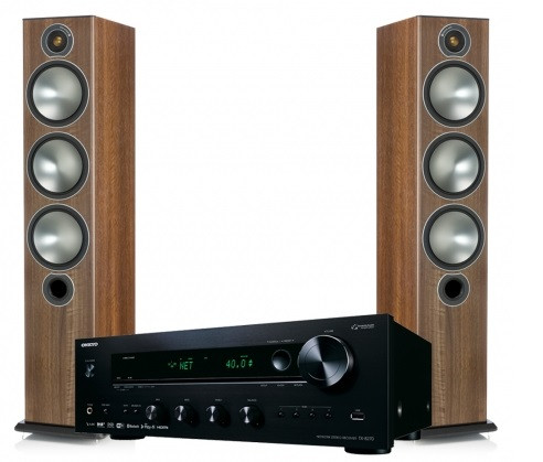 Stereo sistema Onkyo TX-8270 stereo stiprintuvas resyveris 2x240W, Monitor Audio Bronze 6 ant grindų statomos garso kolonėlės | Nemokamas pristatymas