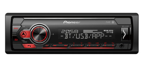 Pioneer MVH-S410BT automagnetola 1-DIN Mechafree su Bluetooth, USB ir Spotify Sąsaja su Android ir iPhone įrenginiais | Nemokamas Pristatymas