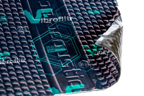 Noise Protection PROFI Vibrofiltr 1.5mm 50x70cm 0.35m² vibracijas ir garsą sugerianti medžiaga, skirta garso izoliacijai | kaina už 1 vnt./lapą