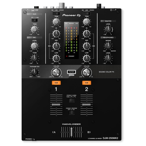 Pioneer DJM-250MK2 DJ Mikšerinis Pultas USB B jungtis Sound Colour FX 2 kanalai EQ/ISO | Nemokamas Pristatymas