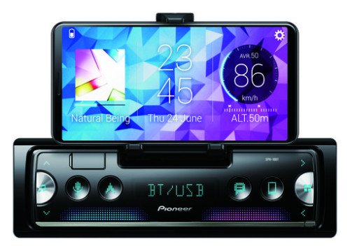 Pioneer SPH-10BT  Automagnetola Bleutooth, USB ir  Spotify sąsają  galimybė prijungti iOS ir Android įrenginius su laikikliu telefonui  | Nemokamas Pristatymas