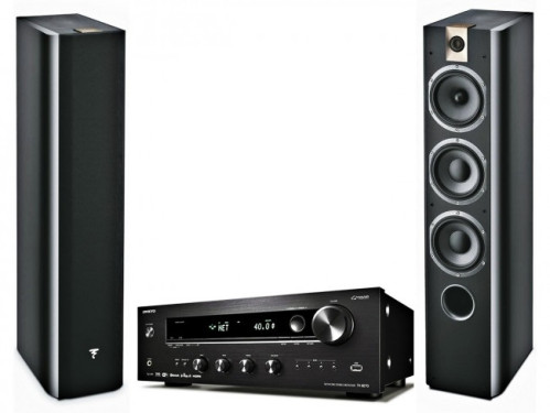 Premium klasės stereo komplektas Focal Chorus 726 garso kolonėlės 250W Onkyo TX-8270 stereo 2.1 stiprintuvas resyveris 2x240W su HDMI tinklo grotuvas Bluetooth Wi-Fi AirPlay Chromecast | nemokamas pristatymas