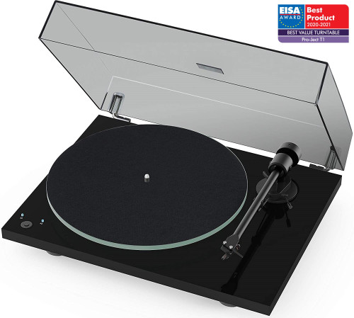 Pro-Ject T1 Phono SB Patefonas plokštelių grotuvas su fonokorektoriumi ir diržinė pavara, greitis: 33-45 Aps/Min, elektrinis greičio keitiklis | Nemokamas Pristatymas
