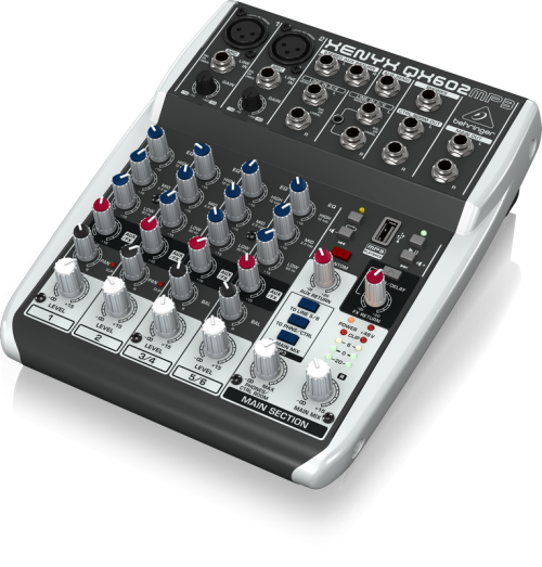 BEHRINGER XENYX QX-602MP3 6 kanalų Mikšerinis pultas, nemokamas pristatymas